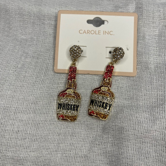 Whiskey 🥃 makers mark look a like dangle earrings - Picture 3 of 6
